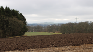 Image of area where Scottish Water's distribution main will go through to get to the Bertha Park development