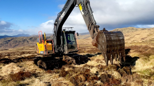 Digger at Loch Katrine