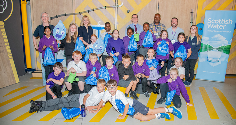 A group of pupils from St Pius Primary School in Dundee who attended a Generation H2O water cycle workshop