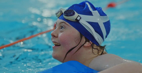 Learn to Swim teacher Cerys McCrindle in the pool