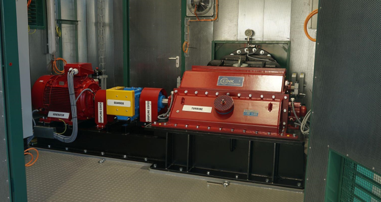 Inside the new turbine house at Hamilton Waste Water Treatment Works