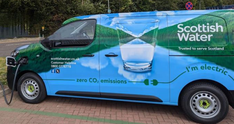 One of Scottish Water's EV vans