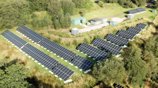 Aerial view of Moffat borehole PV scheme